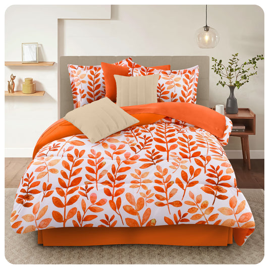 Edredón estampado Branch Arcilla