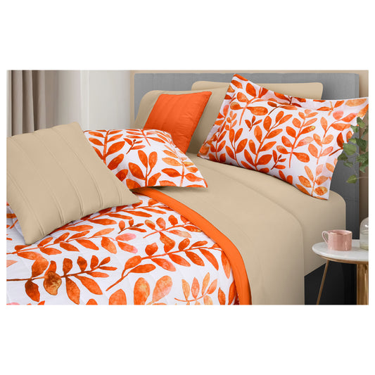 Colcha estampada Branch Arcilla