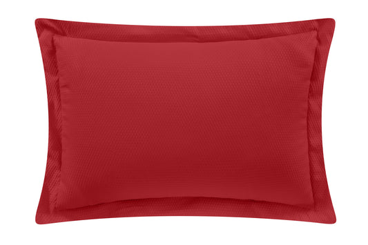 Funda decorativa de Seersucker Woody Carmesí / Gris