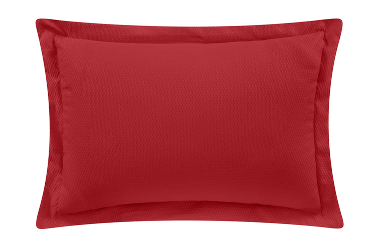 Funda decorativa de Seersucker Woody Carmesí / Gris