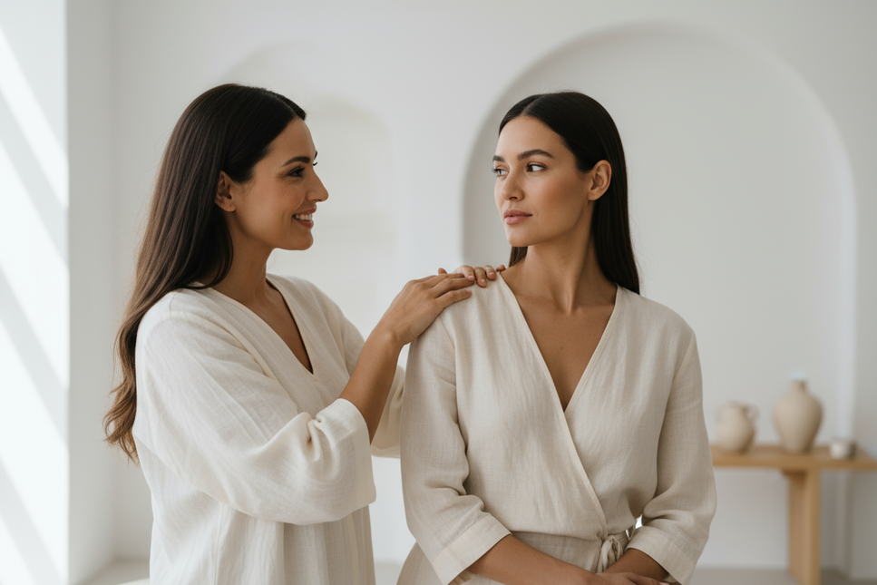 quita texto, hazlo mas simple y sofisticado, retira los rastros que lo hagan lucir falso 